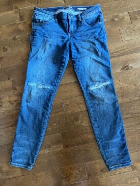 Guess Classic Women's Blue Distressed Skinny Jeans